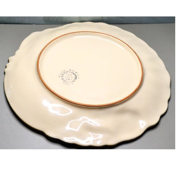 Hand-Painted Italica Ars Turkey Plate Vintage Italian Ceramic Thanksgiving Decor - Picture 2 of 3